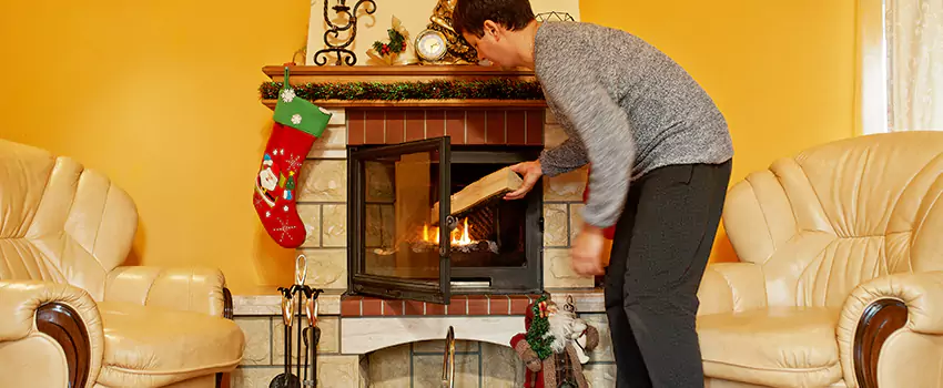 Rusted Metal Fireplace Restoration in Cedar Park, Texas
