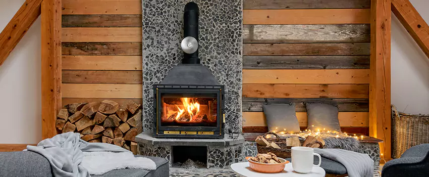Thelin Hearth Products Direct Vent Gas Stove Fireplace Inspection in Cedar Park, Texas